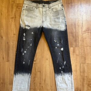 South Pole Black and White Skinny Jeans with Distressed Details